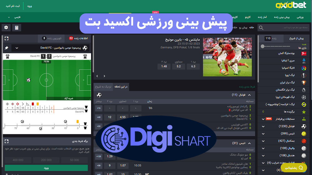 پیش بینی ورزشی اکسید بت | دیجی شرط پیش بینی ورزشی اکسید بت