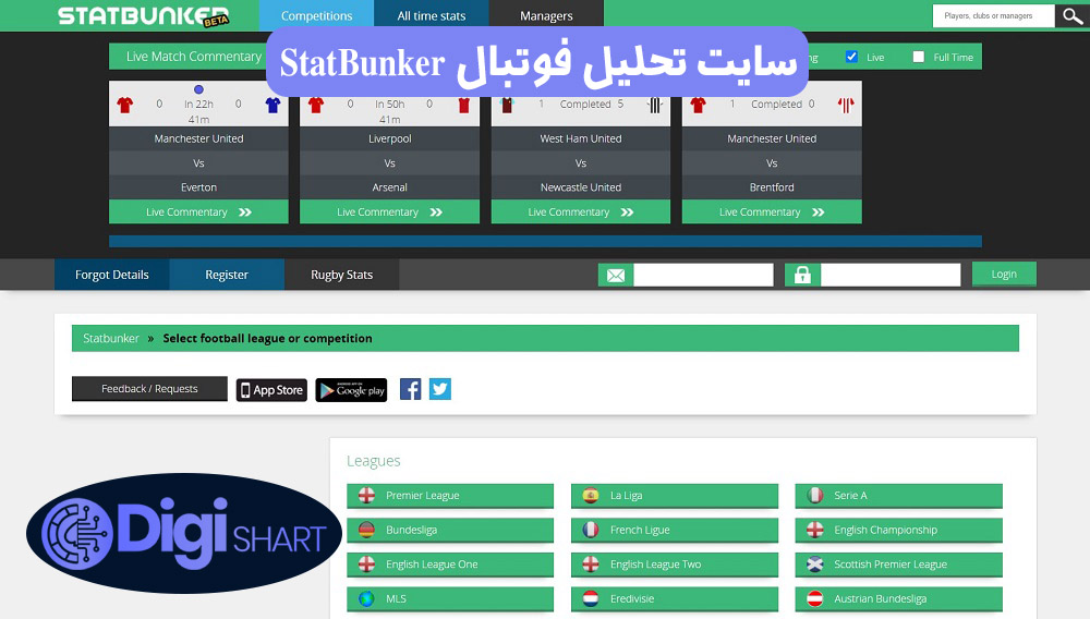 سایت تحلیل فوتبال StatBunker | دیجی شرط سایت تحلیل فوتبال StatBunker