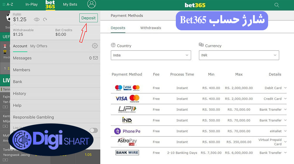 راهنمای استفاده از اپلیکیشن بت 365 | دیجی شرط راهنمای استفاده از اپلیکیشن بت 365