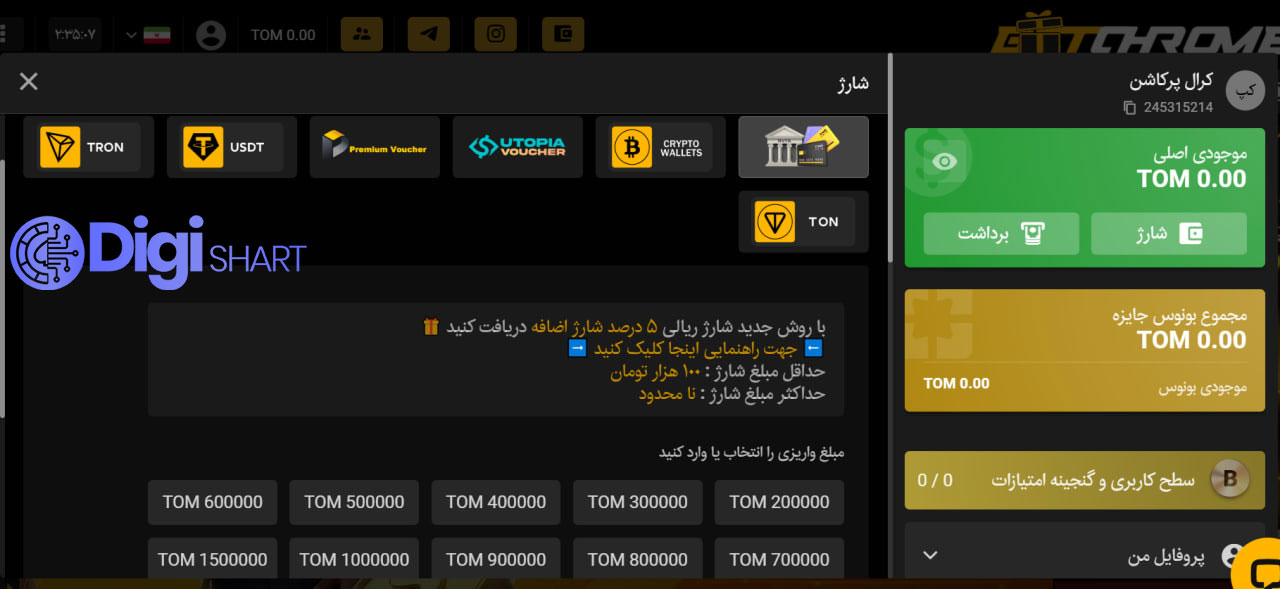 روشهای واریز و برداشت وجه در بت کروم BetChrome | دیجی شرط روشهای واریز و برداشت وجه در بت کروم BetChrome