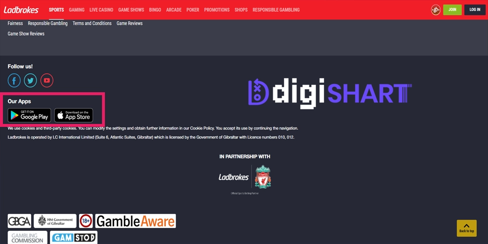 دانلود اپلیکیشن لدبروکس Ladbrokes - دیجی شرط دانلود اپلیکیشن لدبروکس Ladbrokes