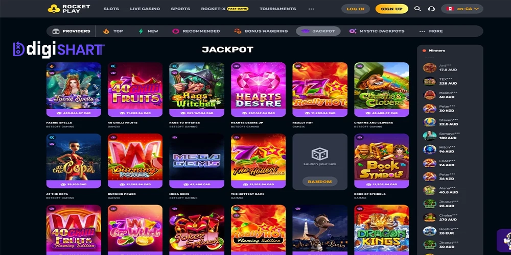 بازی های کازینویی راکت پلی (RocketPlay) - دیجی شرط بازی های کازینویی راکت پلی (RocketPlay)