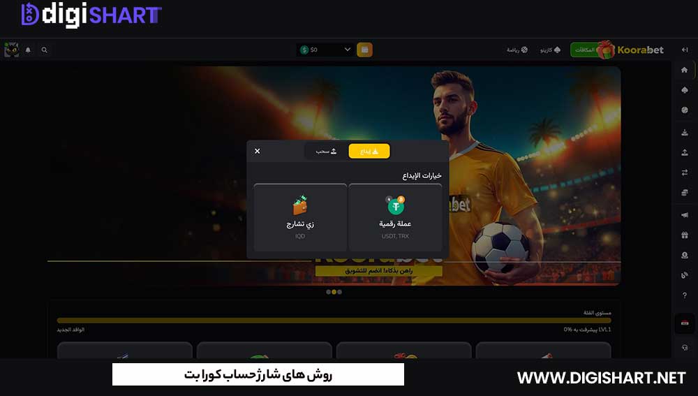 روش های شارژ حساب کورا بت