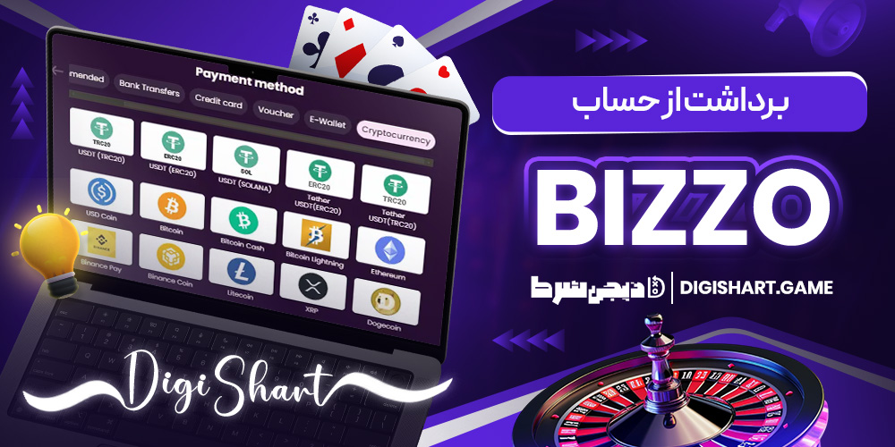 برداشت از حساب Bizzo | دیجی شرط برداشت از حساب Bizzo