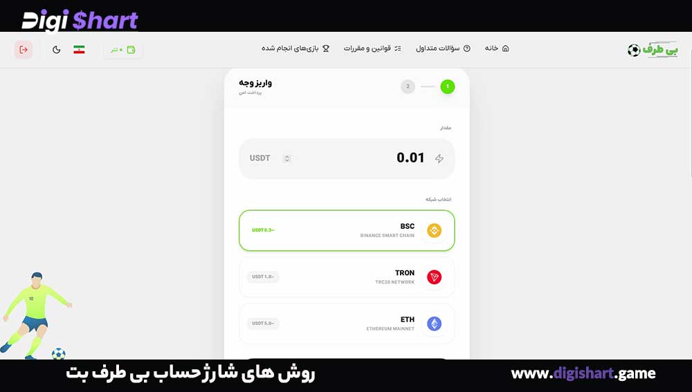 روش های شارژ حساب بی طرف بت - دیجی شرط روش های شارژ حساب بی طرف بت